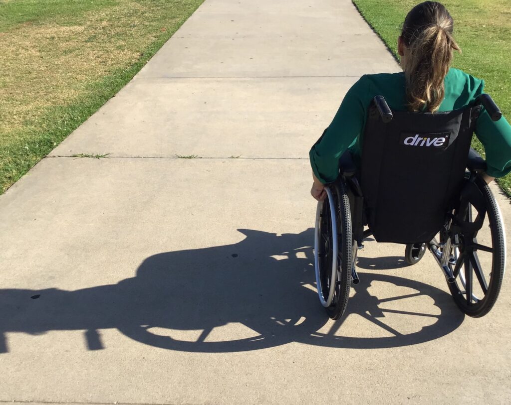 person in a wheelchair